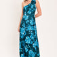 AQUAMARINE BLOOM FANTASIA WOVEN MAXI DRESS