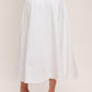 Flying Tomato Easy Wear Western Woven Midi Skirt in white denim, showing a flowing midi length and woven texture.