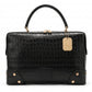 Thebagicon Grandmère Trunk Bag handbag with vintage-inspired design, crafted from leather with metal hardware and top handle.