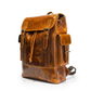 Earthen leather laptop backpack by Classy Leather Bags, luxury brown leather design