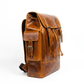 Earthen leather laptop backpack by Classy Leather Bags, luxury brown leather design