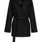 Astoria Midi Cashmere Wool Blend Coat in Black