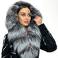 Genuine Silver Fox Fur Down Fill Coat