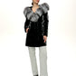 Genuine Silver Fox Fur Down Fill Coat