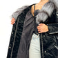 Genuine Silver Fox Fur Down Fill Coat