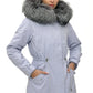 Genuine Silver Fox Fur Trim Rabbit Fur Insulated Parka