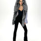 Genuine Silver Fox Fur Trim Rabbit Fur Insulated Parka