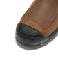 ROCKROOSTER Woodland Brown 6 inch Composite Toe Pull-on Leather Work Boots AK664