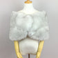 Light Grey with Black Tips / Silver Fur Wrap (Penelope LGry07)