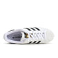 Adidas men's Superstar white and black sneakers, side view