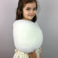 Ivory White Flower Girl / Junior Bridesmaid Fur Shawl (Kid Wht01)