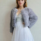 Grey Faux Fur Bridal Jacket (Anna Gry07)