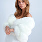 Bridal Pure Ivory Fur Shawl (Diana Wht01)