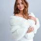 Bridal Pure Ivory Fur Shawl (Diana Wht01)