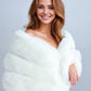 Bridal Pure Ivory Fur Shawl (Diana Ivy07)
