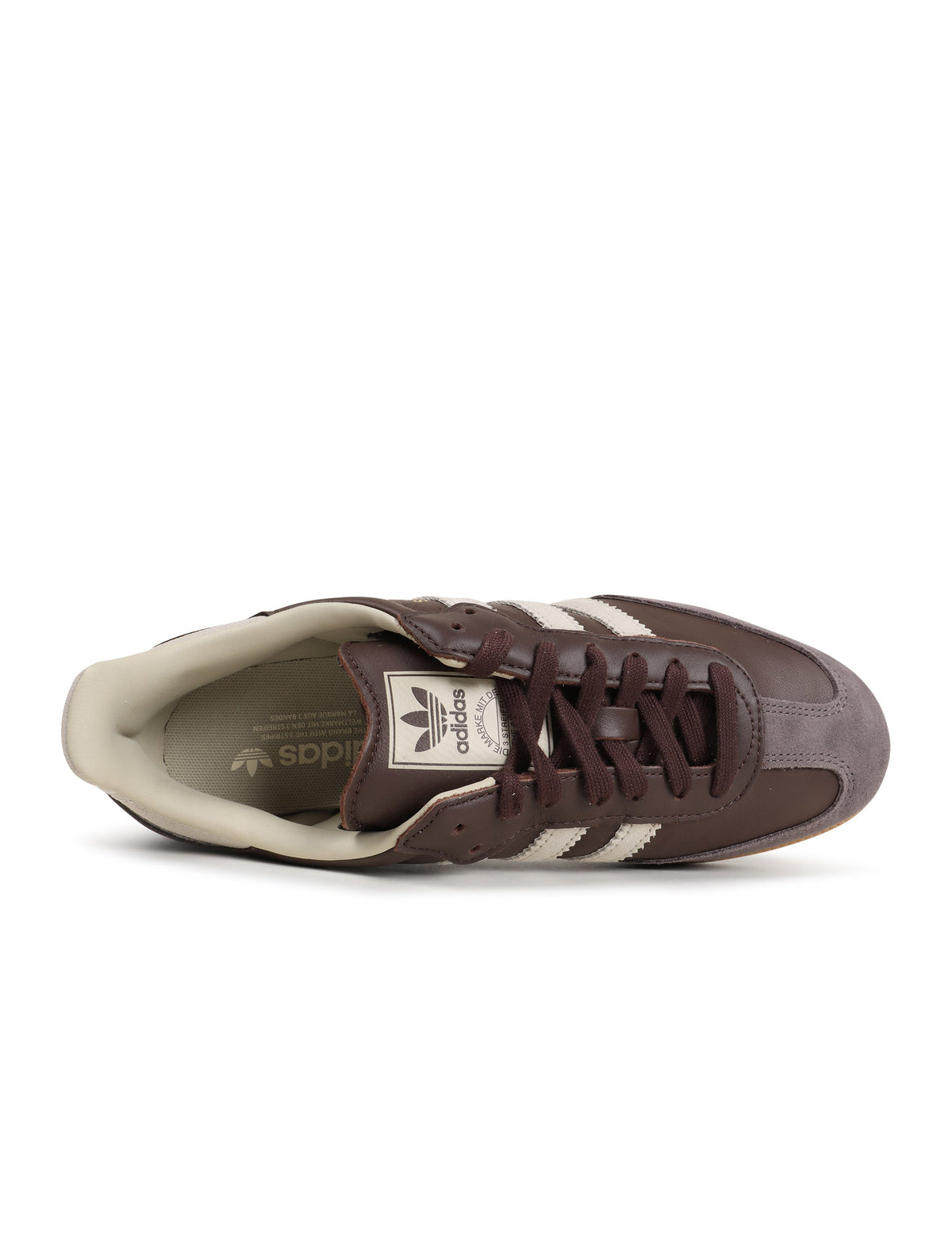 Adidas Mens Samba OG brown and Putgre sneakers, side view – Denim Exchange mens footwear