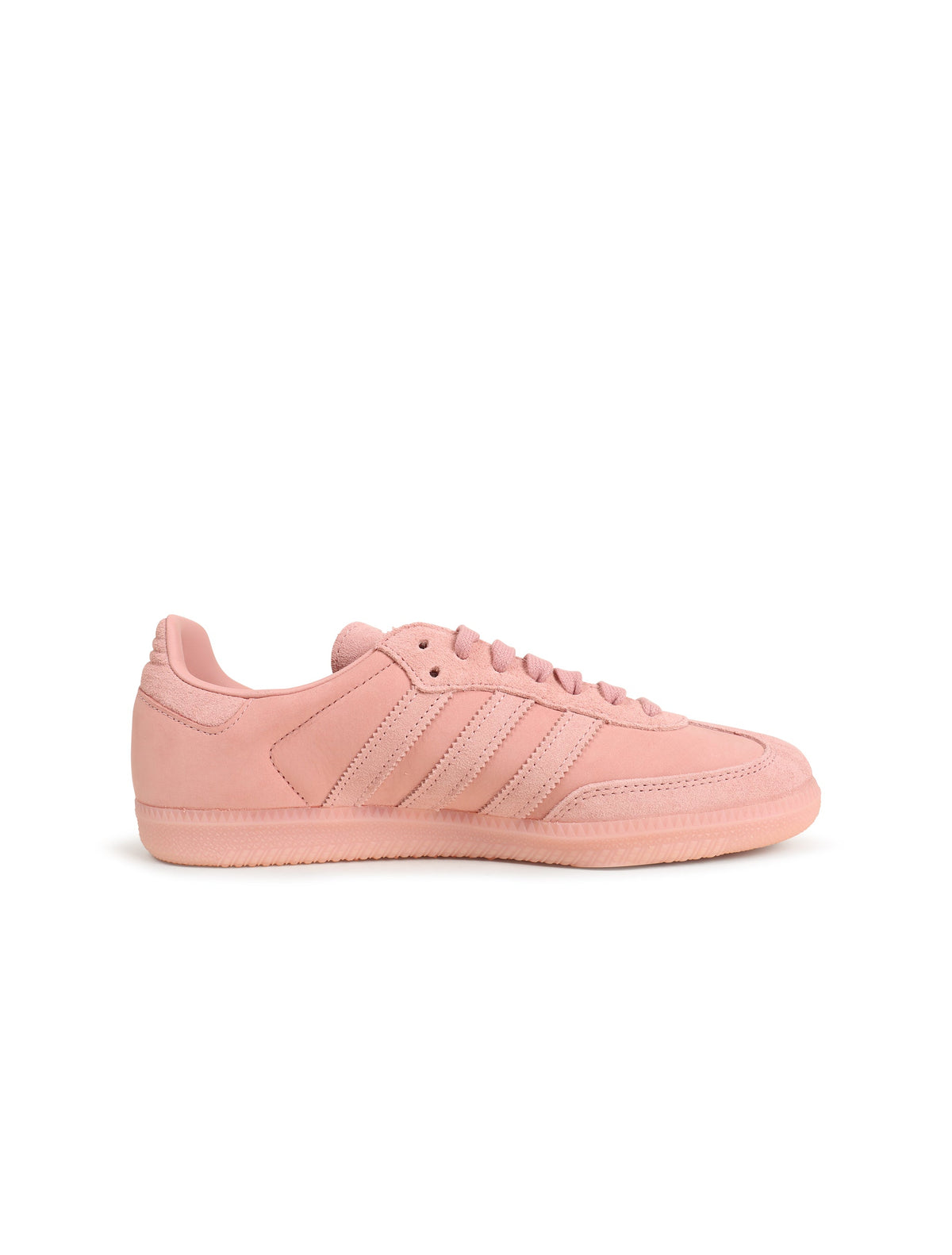Adidas Women's Samba OG Wonder Mauve sneakers with classic leather upper and gum rubber sole, stylish footwear for women.