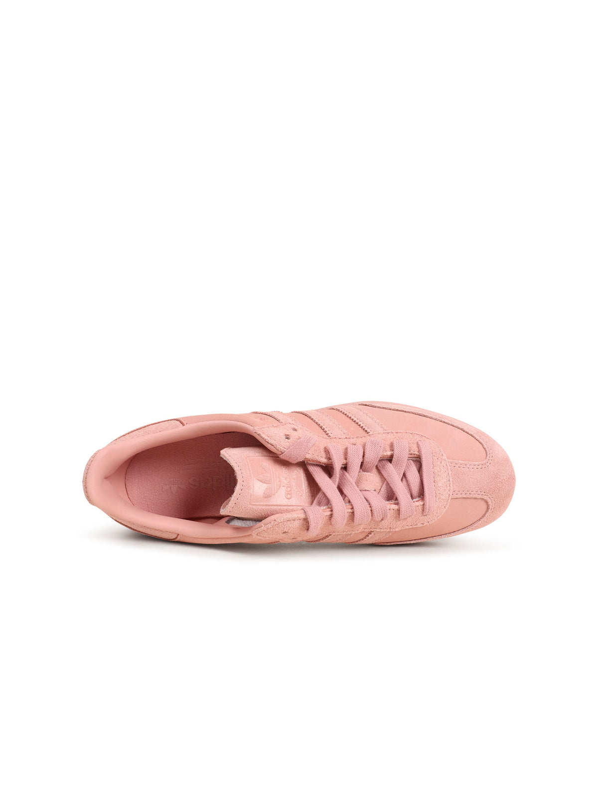 Adidas Womens Samba OG Wonder Mauve sneakers, stylish women's footwear with pink suede and white accents.