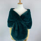 Vintage Green Faux Fur Bridal Cape (Audrey 05)
