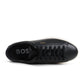 Black Hugo Boss Kieran Tenn men's shoes with sleek design, showcased in a close-up image.