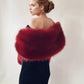 Red Fur Shawl (Lilian Red03)
