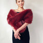 Red Fur Shawl (Lilian Red03)