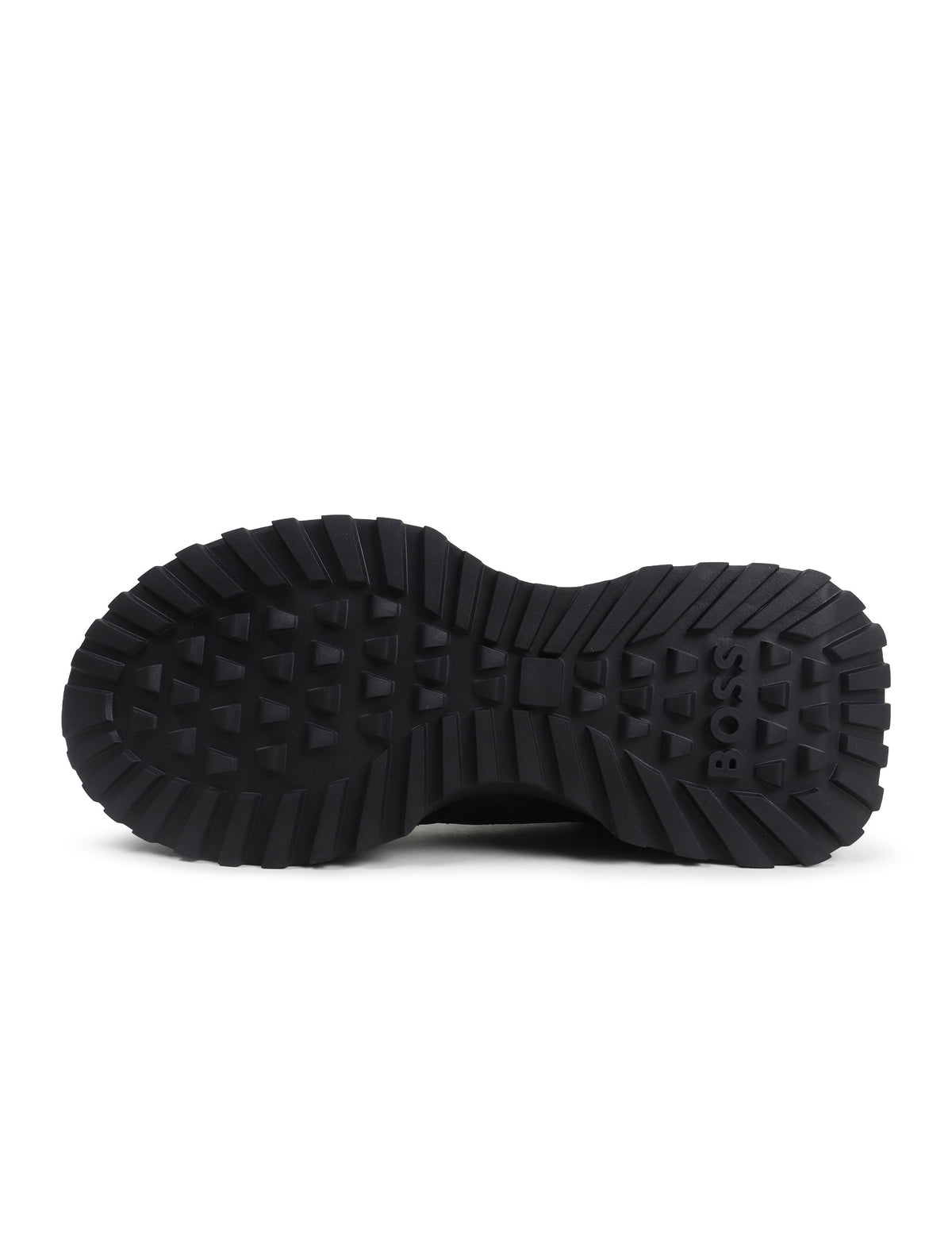 Black Hugo Boss Jonah Runn men's running shoes with sleek design and breathable material, displayed on a plain background.