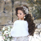 Light Gray / Silver Fur Shawl (Lilian LGry01)