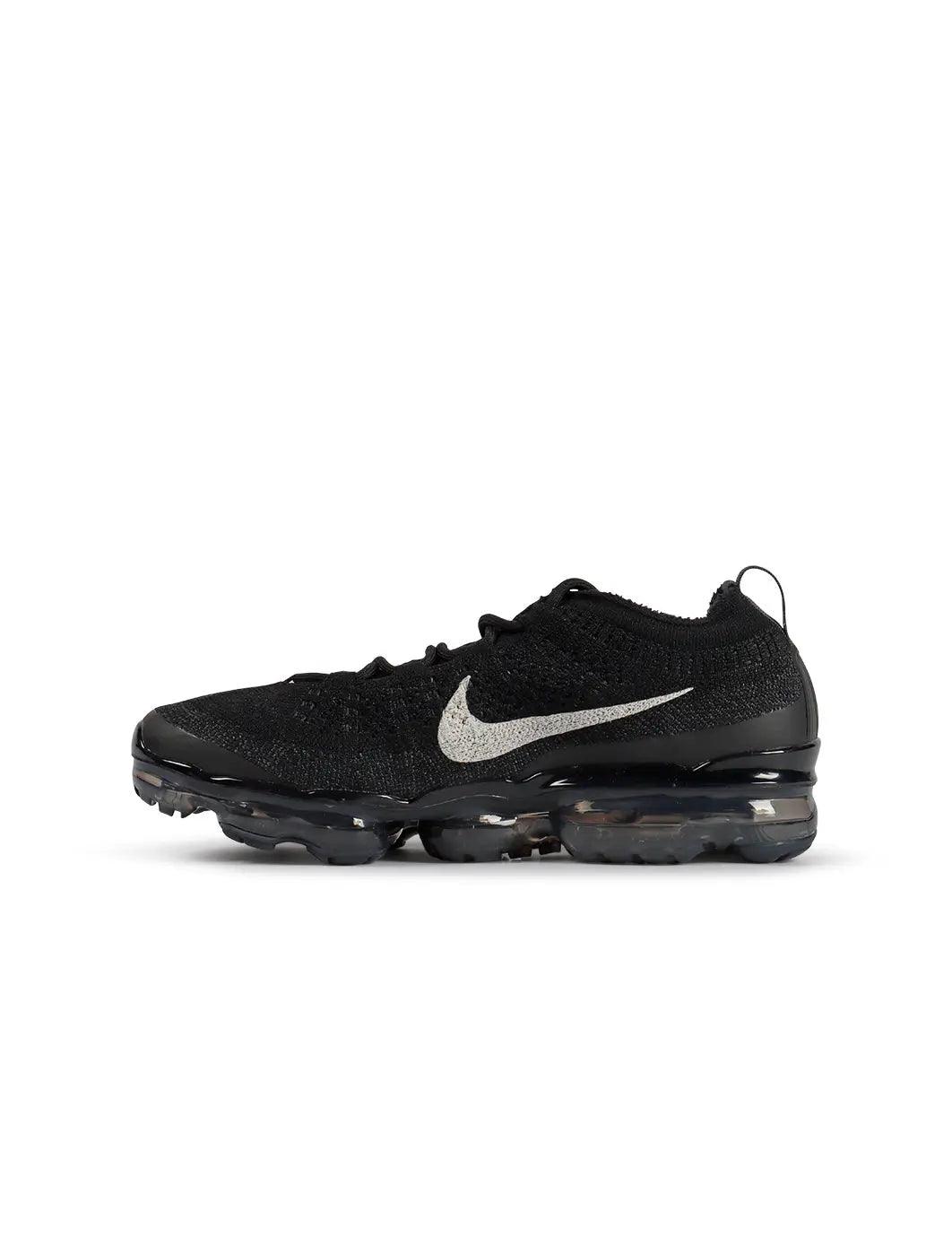 Black and anthracite Nike Women's Air Vapormax 2023 FK sneakers, showcasing breathable mesh and responsive sole.