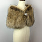 Brown Flower Girl / Junior Bridesmaid Fur Shawl (Kid Brw03)