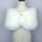 Ivory White Flower Girl / Junior Bridesmaid Fur Shawl (Kid Wht01)