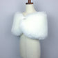 Ivory White Flower Girl / Junior Bridesmaid Fur Shawl (Kid Wht01)
