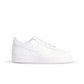 White Nike Womens Air Force 1 '07 sneakers, classic triple white design, showcasing the iconic footwear style.