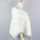 Ivory with Black Fur Shawl (Butterfly Wht03)