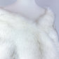 Ivory with Black Tips Faux Fur Shawl (Butterfly Wht03)