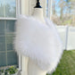 White Bridal Fur Shawl (Lilian PWht02)