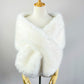 Ivory Bridal Faux Fur Shawl (Lilian Ivy07)