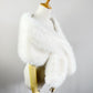 Ivory Bridal Faux Fur Shawl (Lilian Ivy07)
