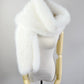 Light Ivory Faux Fur Shawl with Hooks & Eyes (Lilian Ivy07)