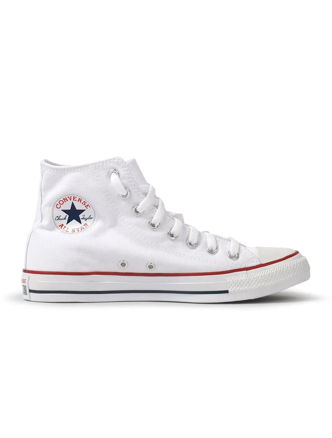 White Converse men's Chuck Taylor Hi sneakers.