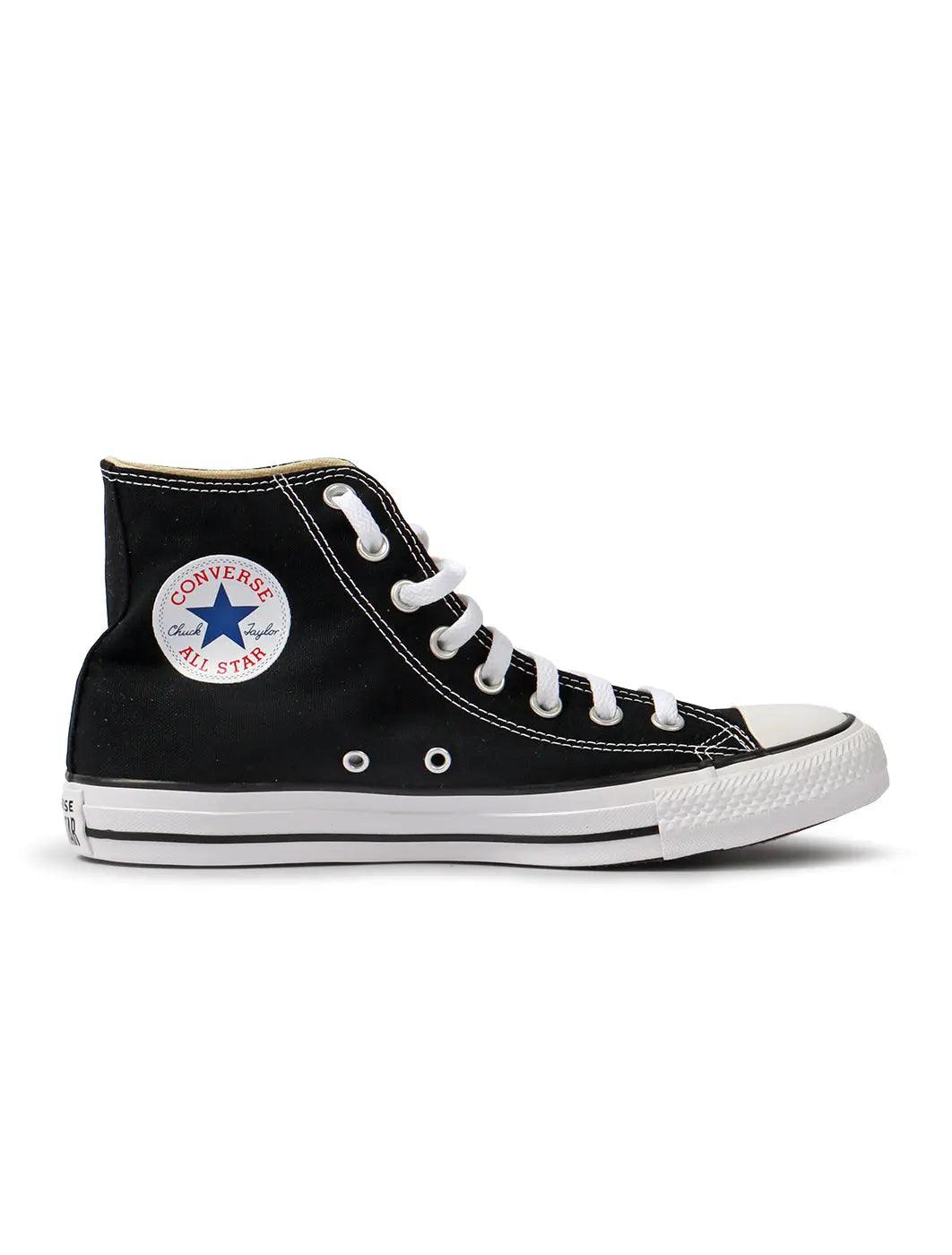 Men's black Converse Chuck Taylor Hi sneakers with classic high-top canvas design and rubber sole