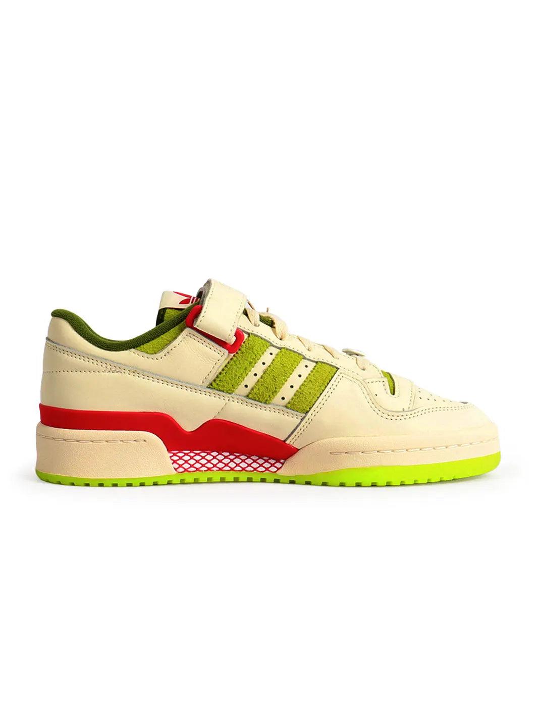 Adidas Mens Forum Low The Grinch men's footwear by Denim Exchange, low-top sneaker view