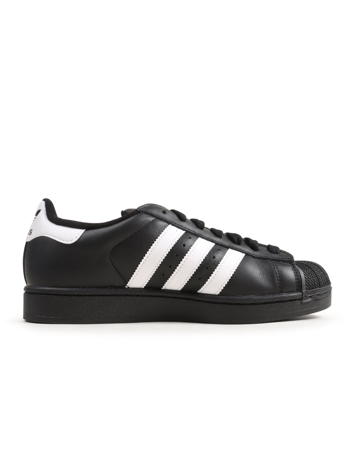 Adidas Men's Superstar II black and white sneakers, side view