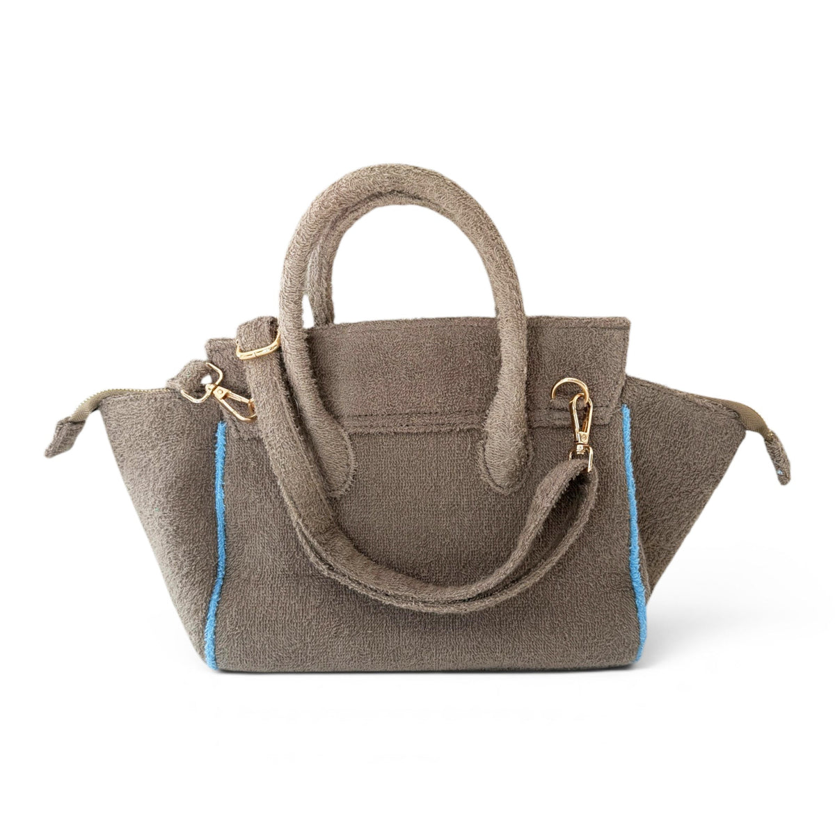 BEACH HAUS Cabana Tote Mini in tobacco brown, structured woven tote bag with short handles