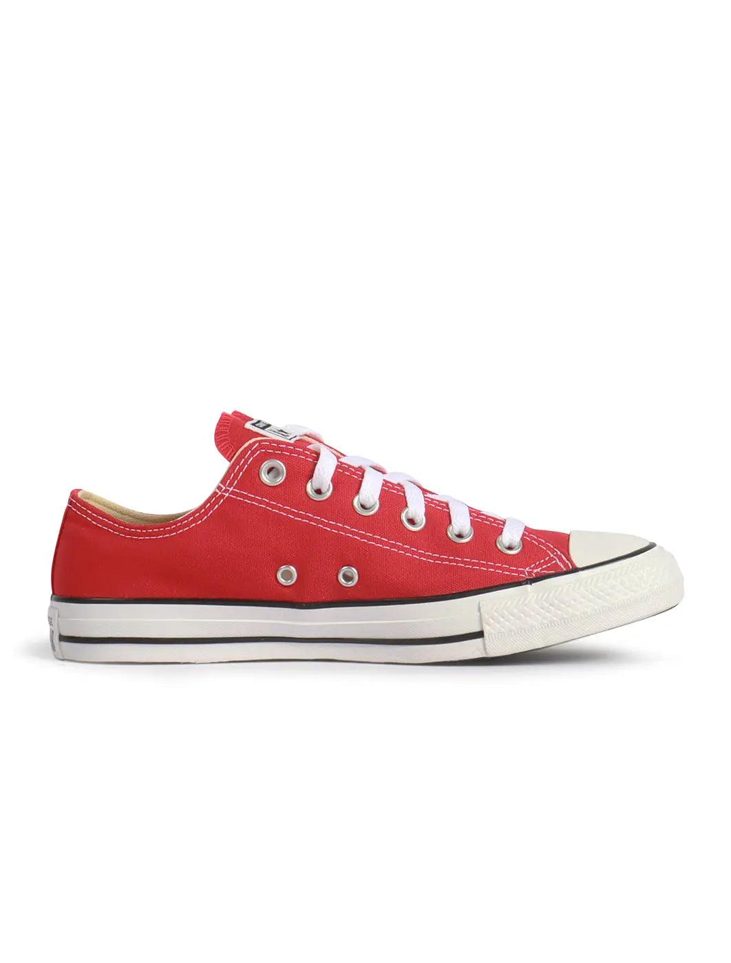 Men's red Converse Chuck Taylor All Star low-top sneakers by Denim Exchange