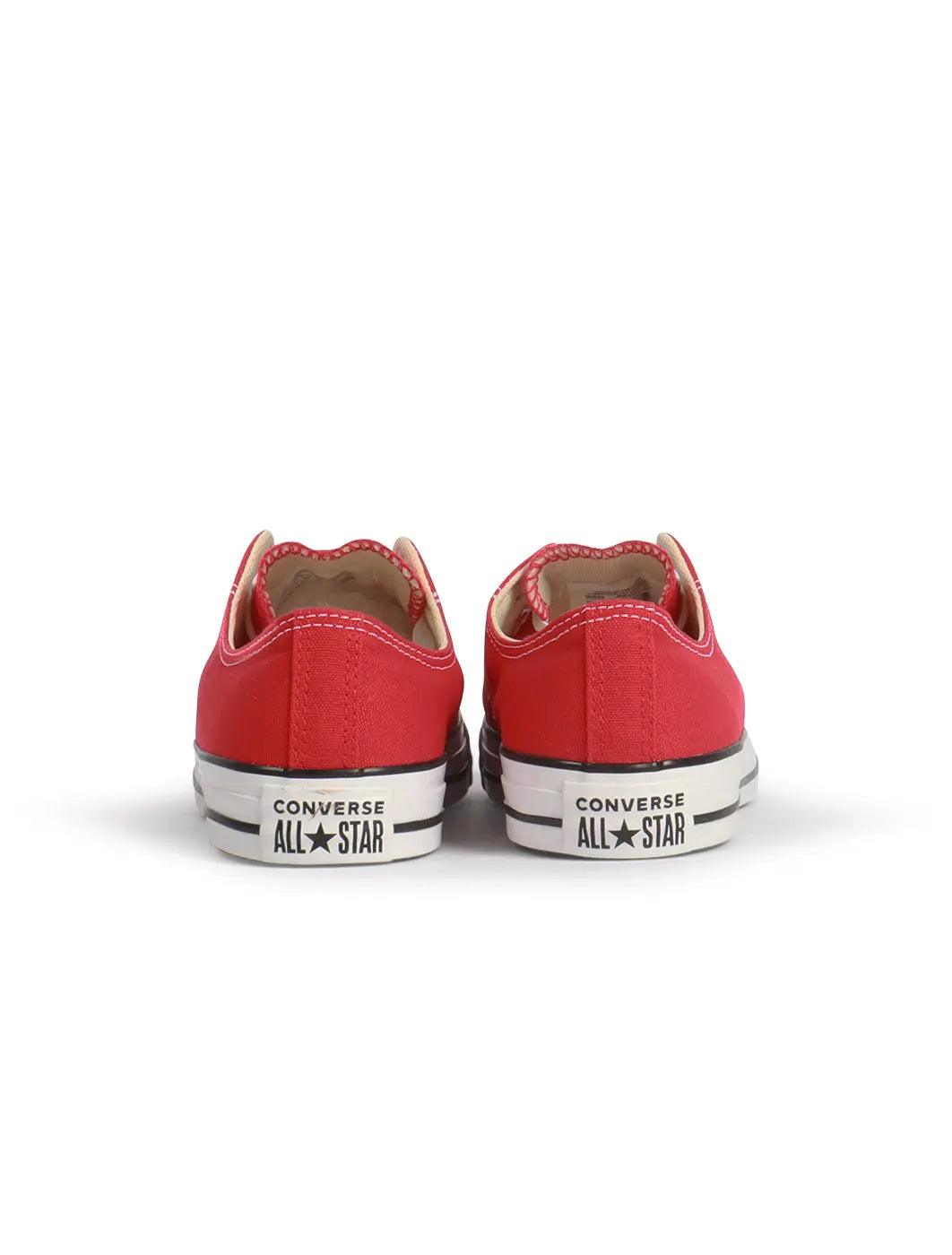 Men's red Converse Chuck Taylor All Star low-top sneakers by Denim Exchange