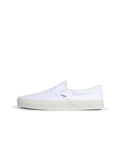 Men's white Vans Classic Slip-On shoes by Denim Exchange, side view