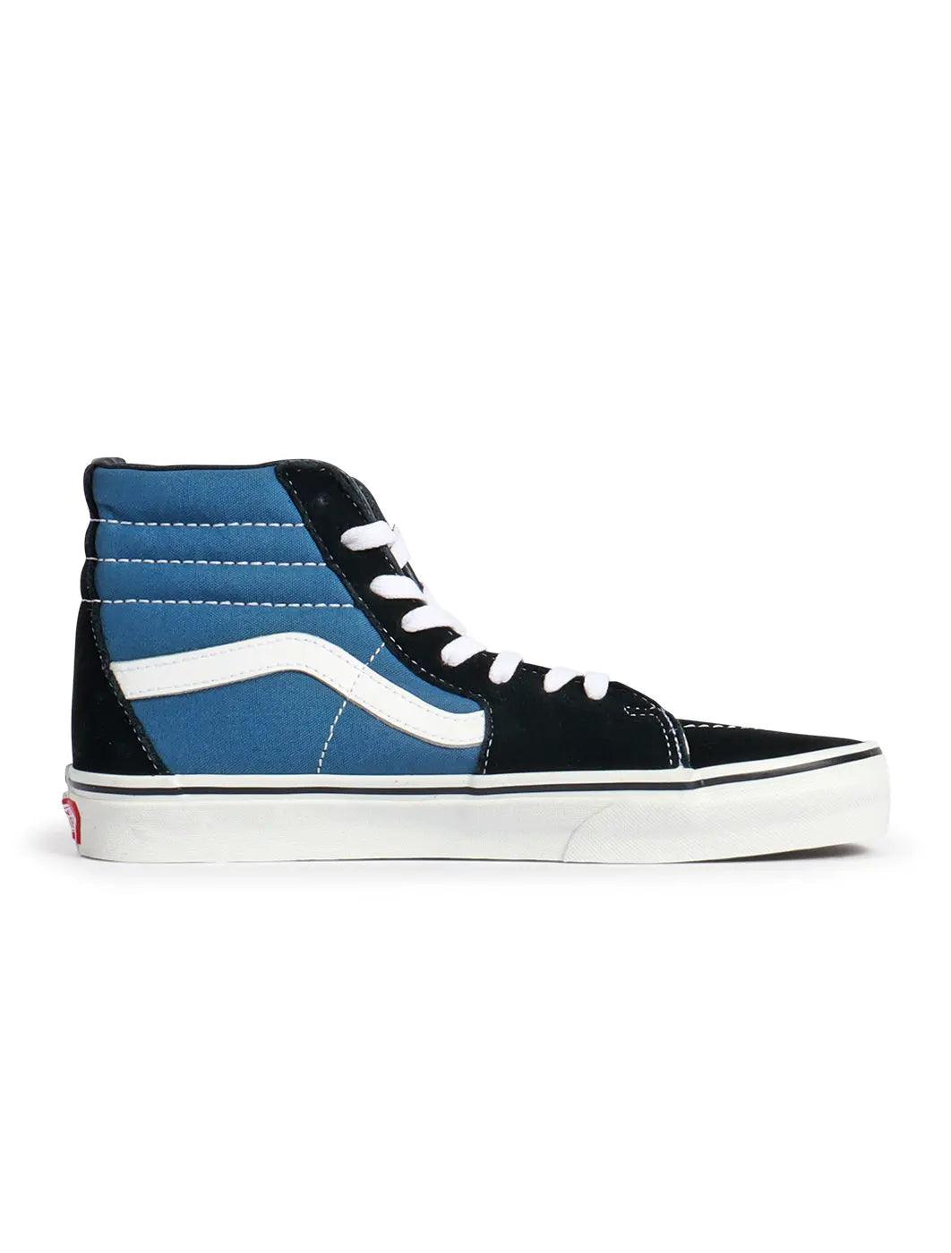 Men's Vans Sk8-Hi navy and blue high-top sneakers by Denim Exchange