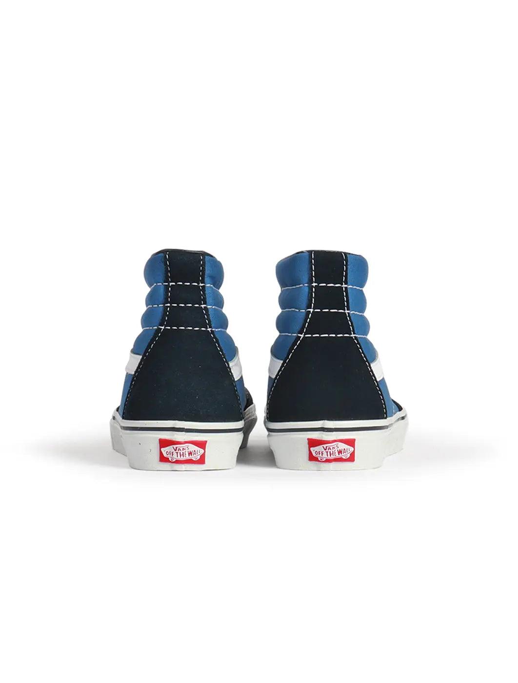 Men's Vans Sk8-Hi navy and blue high-top sneakers from Denim Exchange