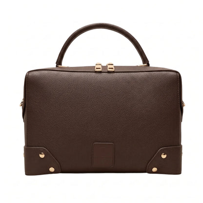Thegrandmère trunk bag by thebagicon, a stylish handbag with a vintage-inspired trunk design and leather accents.